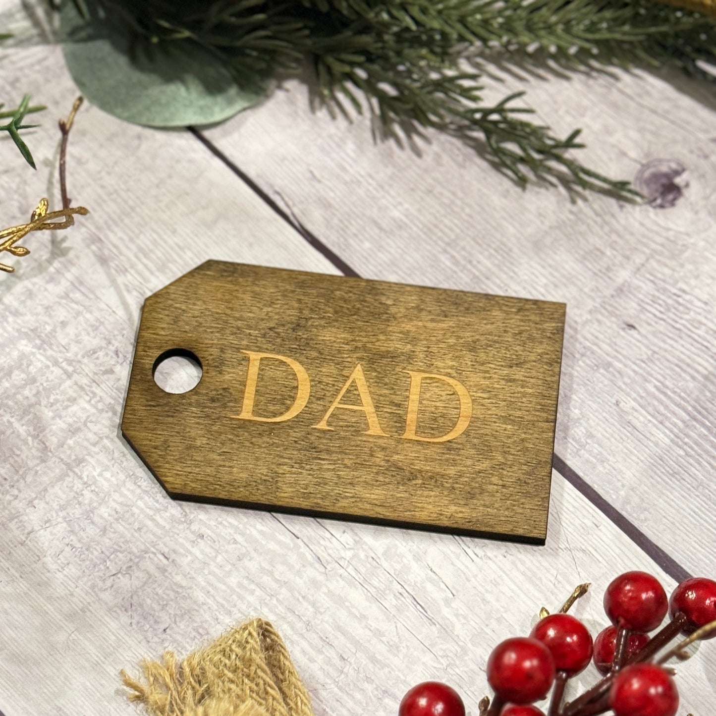 Personalized Wooden Stocking Tag, Stocking Name Tags, Name Tags For Christmas Stocking, Gift Tags, 3D Stocking Name Tag