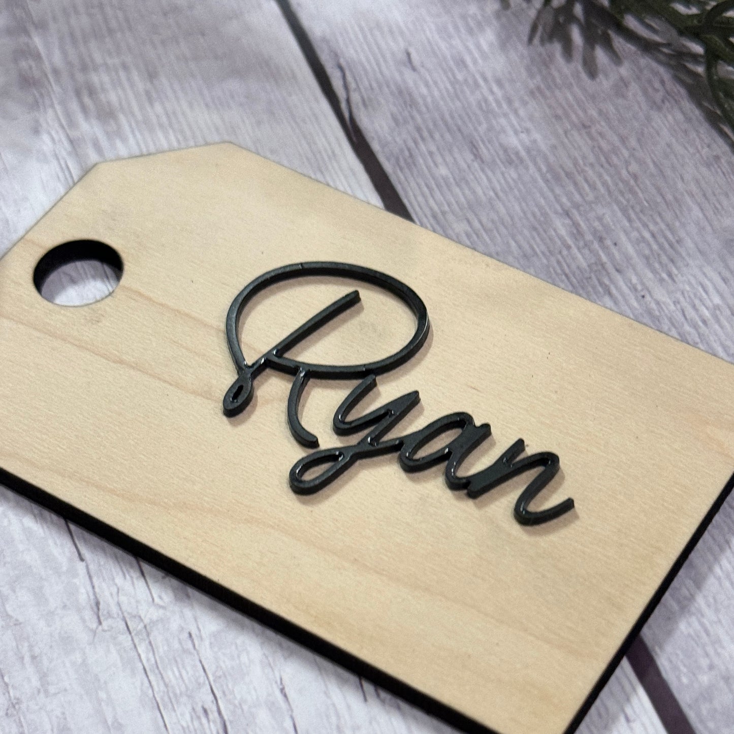 Personalized Wooden Stocking Tag, Stocking Name Tags, Name Tags For Christmas Stocking, Gift Tags, 3D Stocking Name Tag