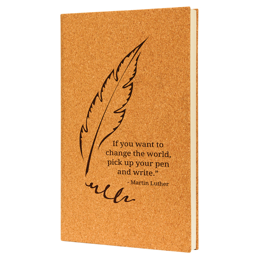 Custom Engraved Cork Journal 5 1/2" x 8 1/4"
