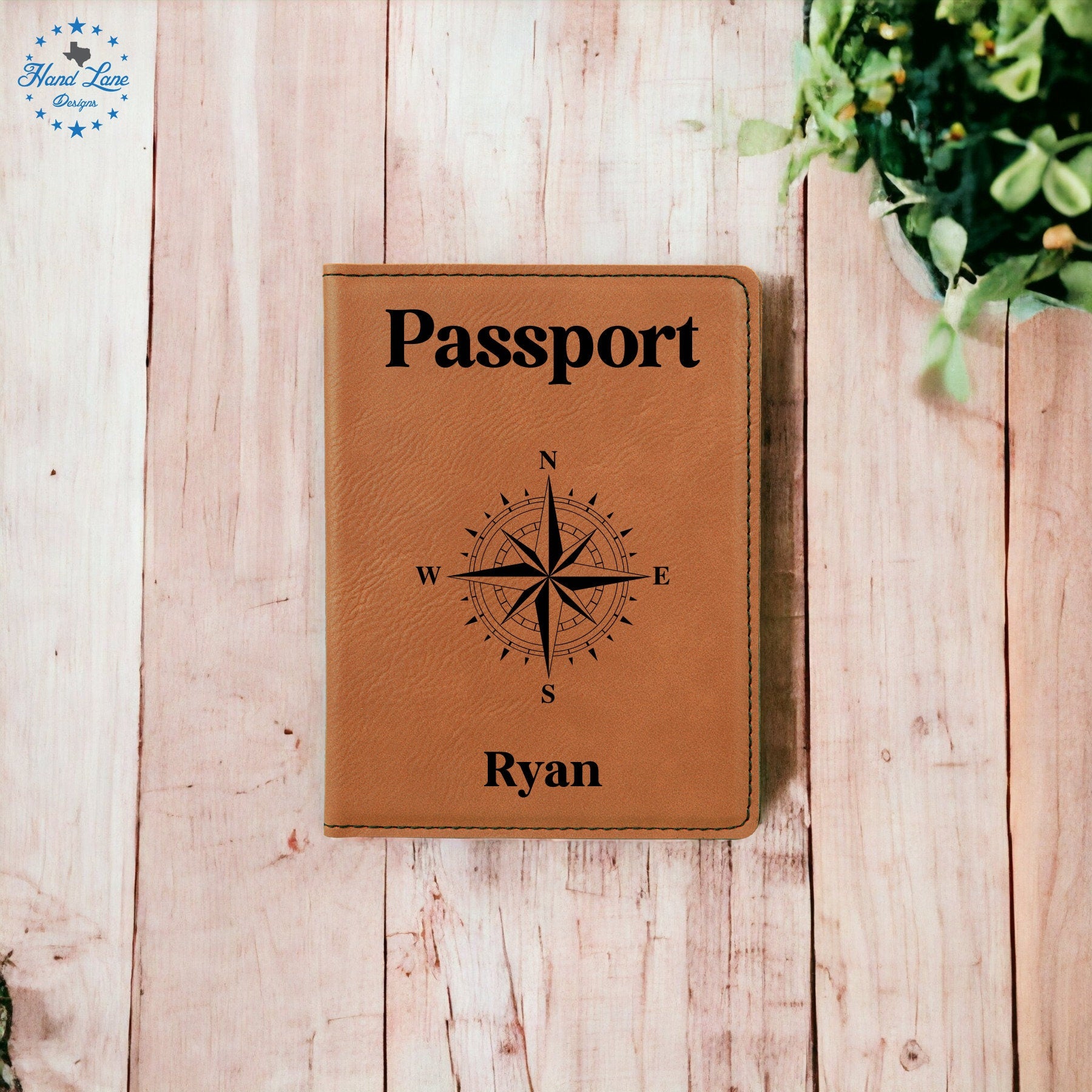 a passport sitting on top of a wooden table