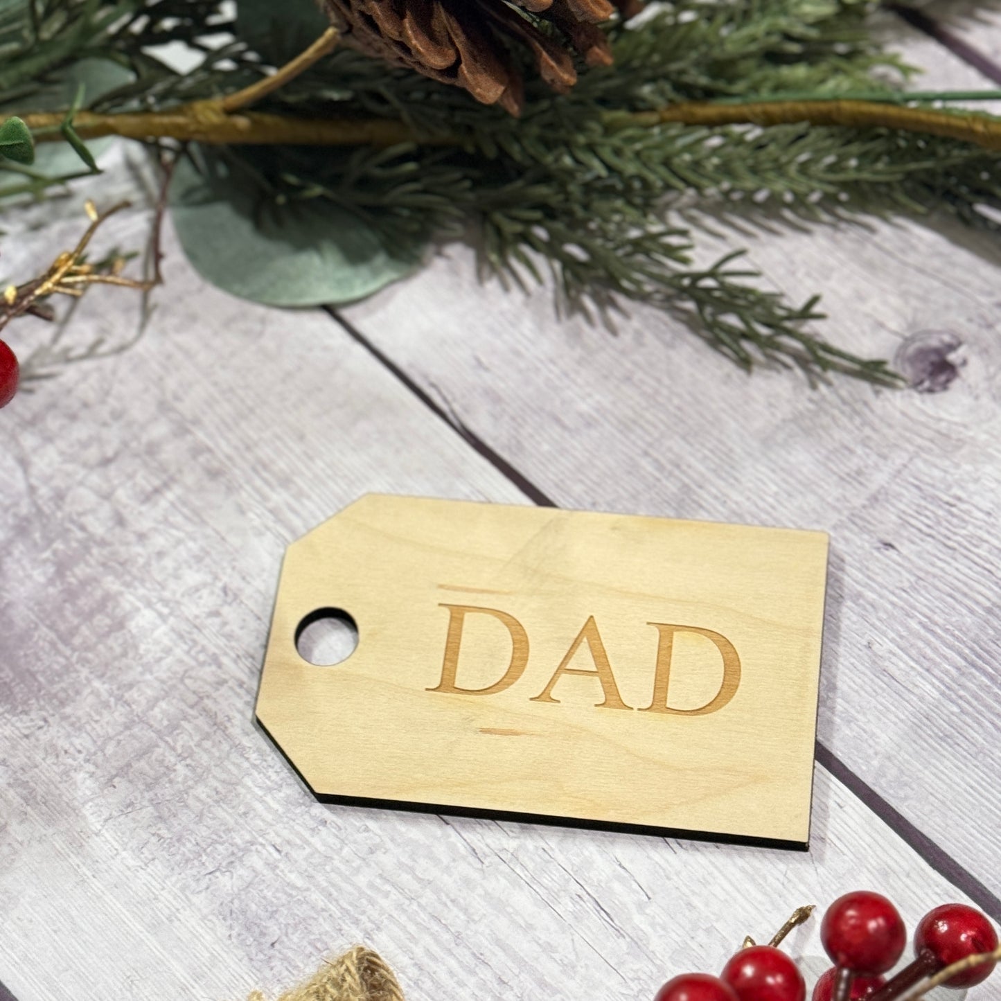 Personalized Wooden Stocking Tag, Stocking Name Tags, Name Tags For Christmas Stocking, Gift Tags, 3D Stocking Name Tag