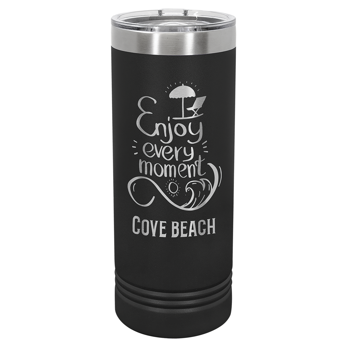 Engraved Skinny Tumbler, Personalized Travel Mug, Custom Tumbler, 22 oz. Engraved Skinny Tumbler, 17 colors