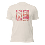 Heather dust t-shirt printed with stacked Best Mom Ever design, a Mother's Day gift